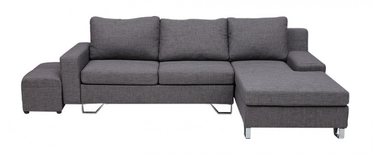 Sofa nỉ và 2 đôn V9.SF.04 240 x 160 x 80 cm (Ghi xám)