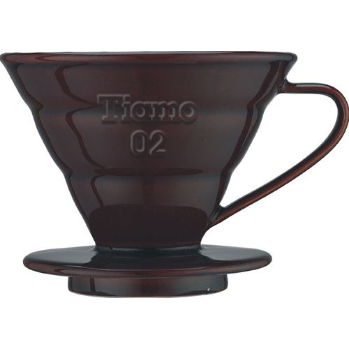 PHỄU CÀ PHÊ BẰNG SỨ CAFE DE TIAMO V60-02 PORCELAIN COFFEE DRIPPER – BROWN
