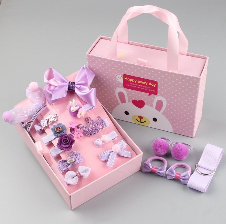 HỘP QUÀ KẸP TÓC 18 CHI TIẾT HAPPY DAY - JL -