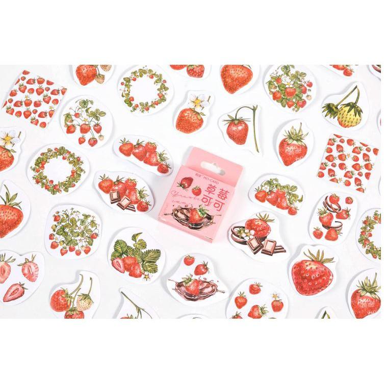 Bộ 45 Sticker Dâu Tây Đáng Yêu E113