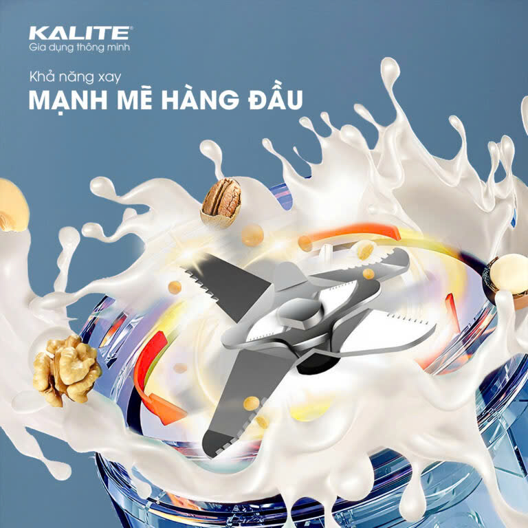 [Hàng chính hãng] Máy làm sữa hạt Kalite KCB12B 1.2 Lít  - uống trực tiếp sau khi xay nấu mà chẳng cần qua rây lọc