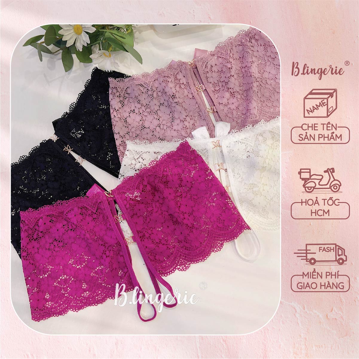 Quần Lót Nữ Tính Ren Hoa - B.Lingerie