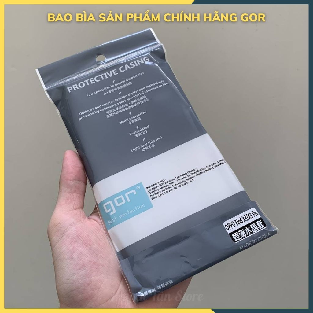 Ốp lưng trong suốt silicon GOR dành cho Oppo Find x3/ x3 pro pro bảo vệ camera dẻo siêu mỏng - Hàng nhập khẩu