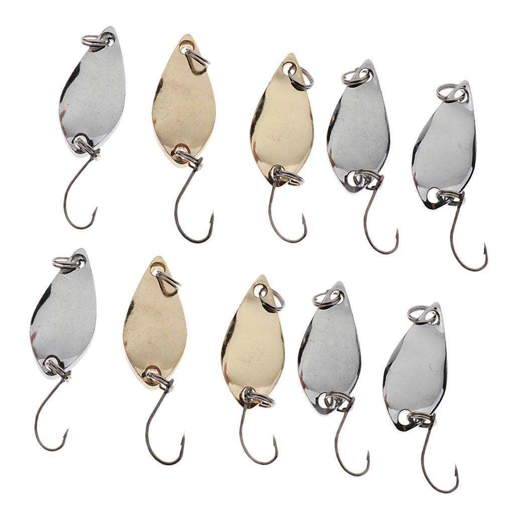 Hard Fishing Lure Metal Spinner Spoon Baits Sequins Baits With Single Hook