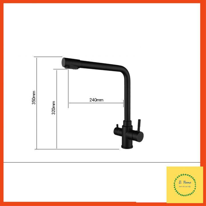 Vòi rửa bát, vòi rửa chén nóng lạnh 3 đường nước nano