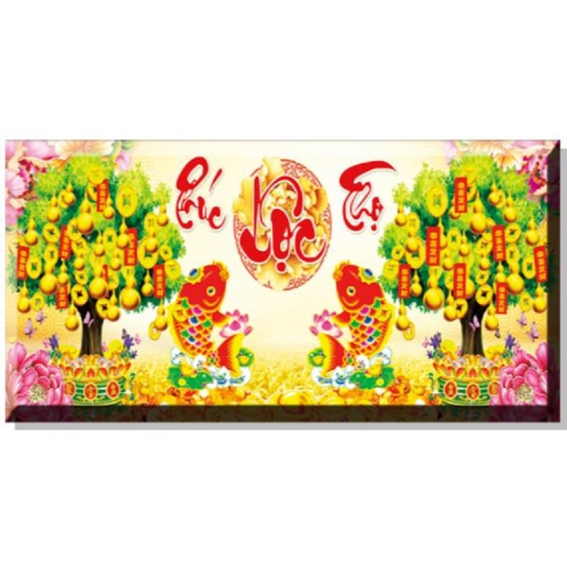 Tranh đính đá Phúc Lộc Thọ  chưa đính