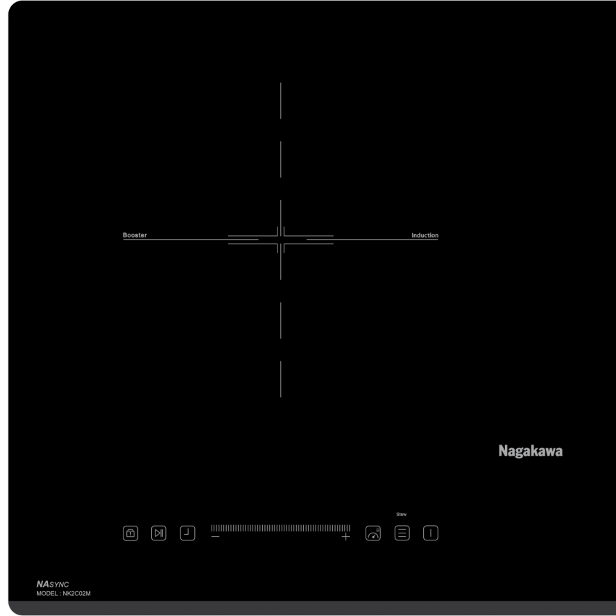 Bếp đôi điện từ Nagakawa NK2C02M - Hàng chính hãng
