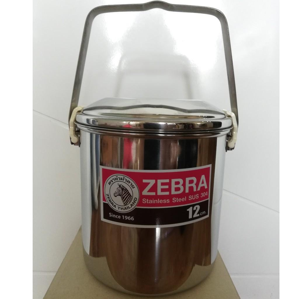 Camen Inox Zebra Thái Lan Ngăn Rưỡi 12cm  Khó Gài-151612