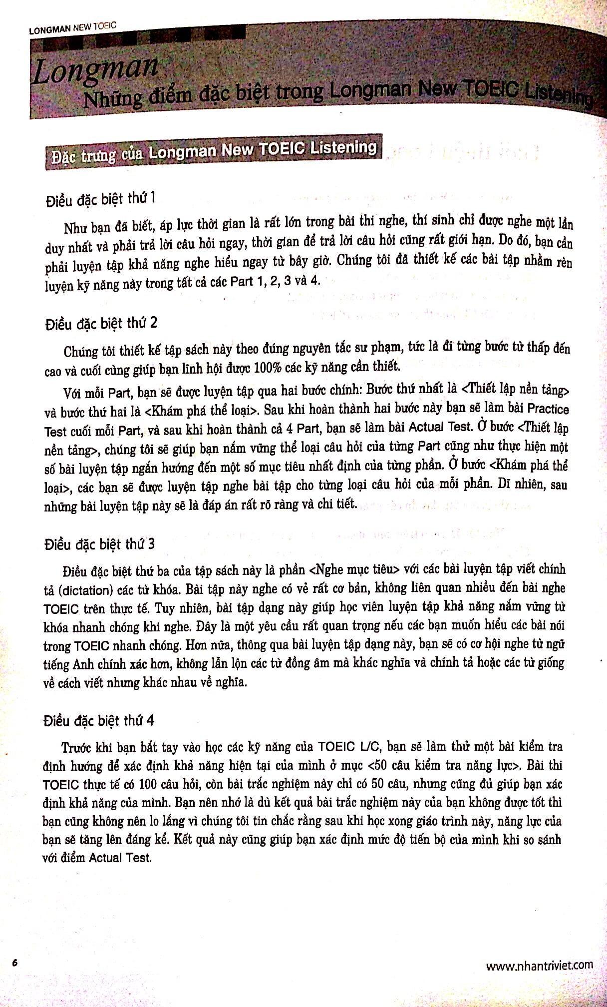 Sách Longman New TOEIC Listening Comprehension (Kèm CD) - ảnh 6
