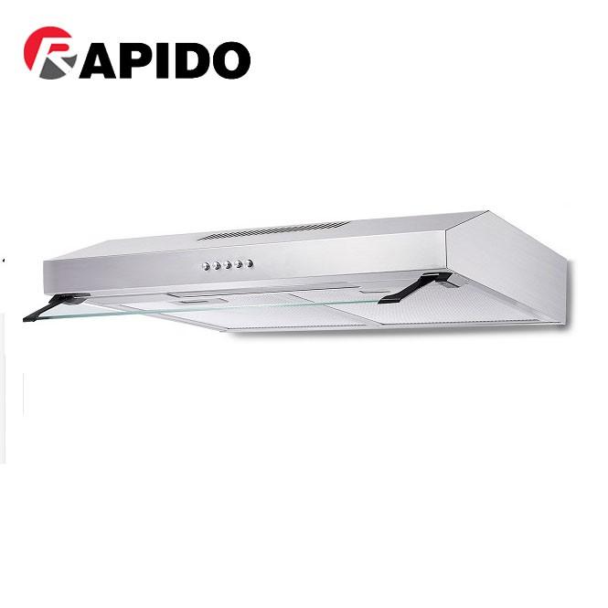 Máy hút mùi nhà bếp Rapido RH700S gắn tường, vỏ thép không gỉ, công suất 760 m³/h, lưới lọc dầu mỡ bằng nhôm 6 lớp - Hàng chính hãng