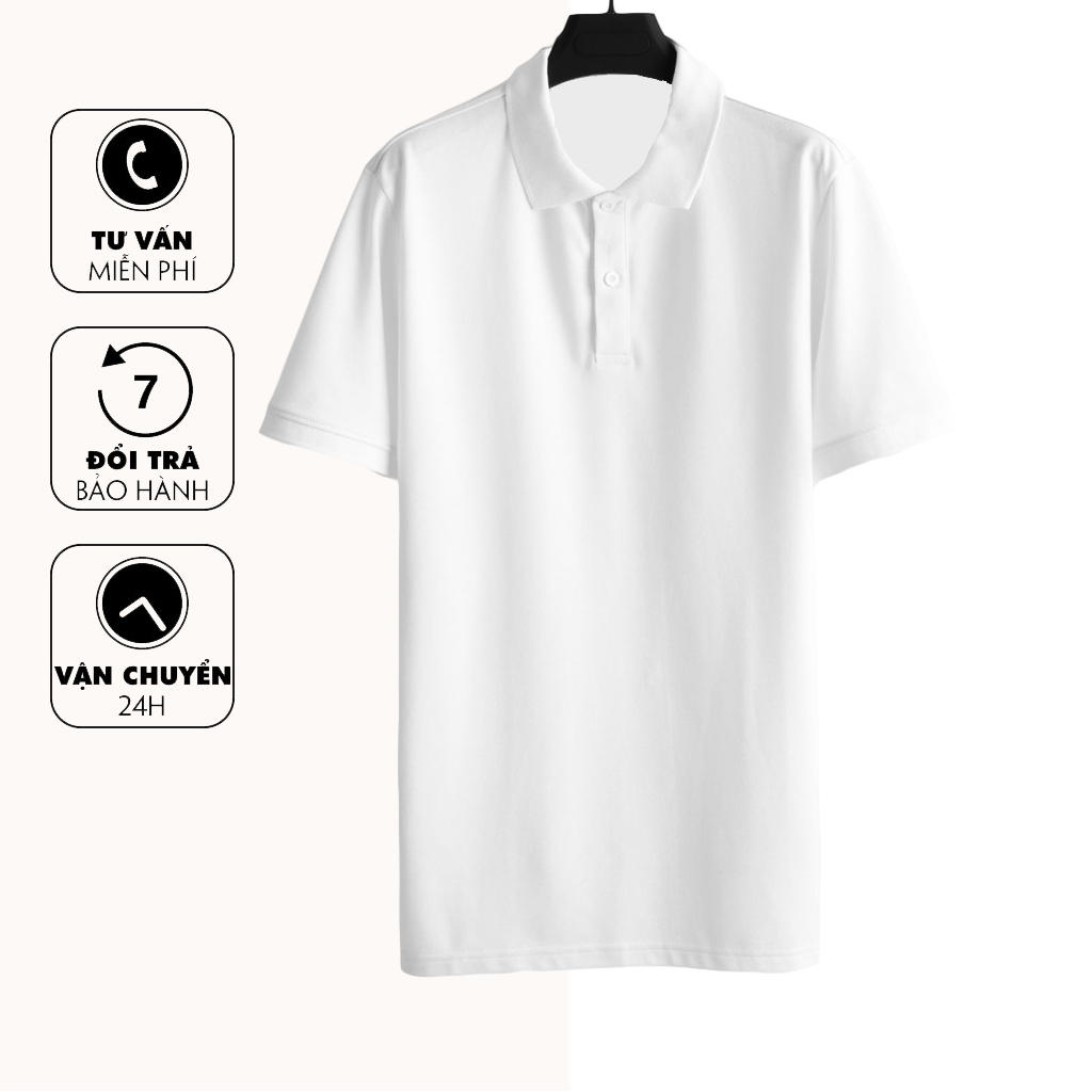 Áo thun polo cổ trụ cao cấp, thấm hút mồ hôi cực tốt