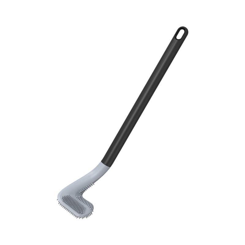 Chổi Cọ Toilet Bồn Cầu nhà tắm Silicon thông minh đầu L cọ sạch sâu, chống xước men sứ