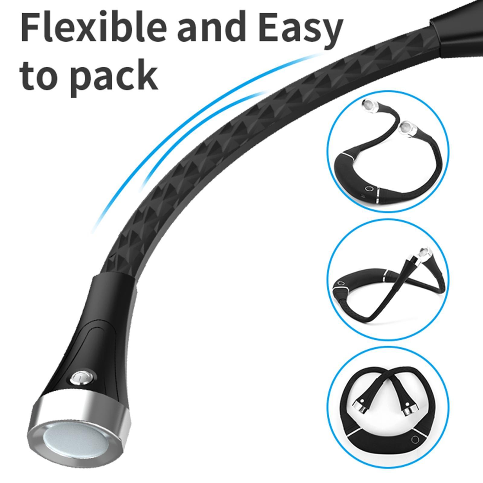 Neck USB Rechargeable Hands- for Travel Black