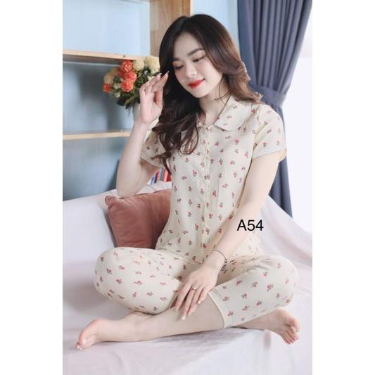 Quần áo mặc nhà cổ sen cao cấp phối lụa đẹp