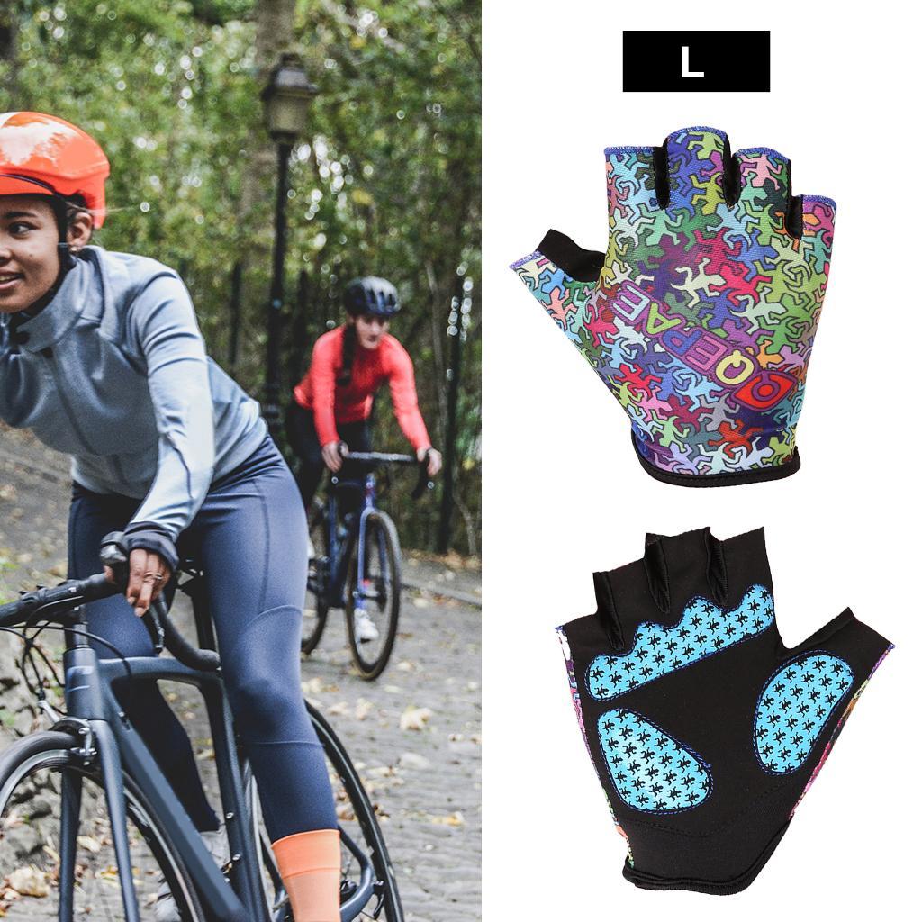 2x Cycling Half Finger Short Gloves Fingerless Bike Outdoor M/L/XL L