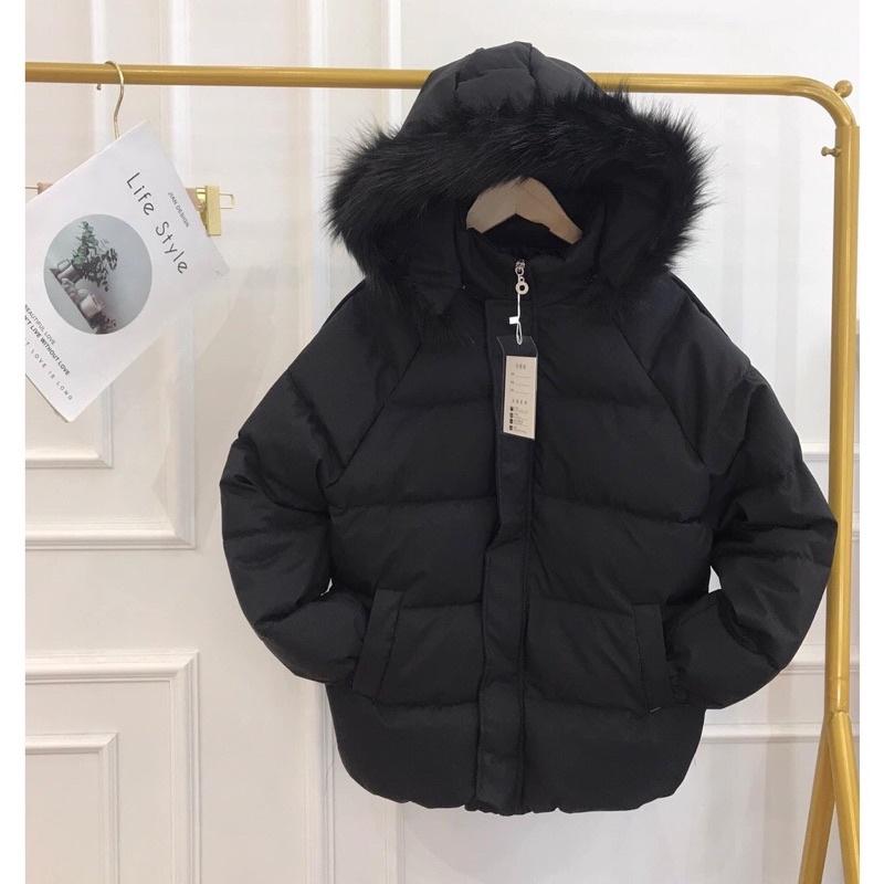 Áo phao nữ có mũ quảng châuPISHOP Áo khoác nữ 3 lớp siêu nhẹ