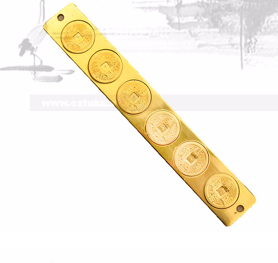 Thước Lục đế xu Đồng Vàng dài 20cmphong thuỷ