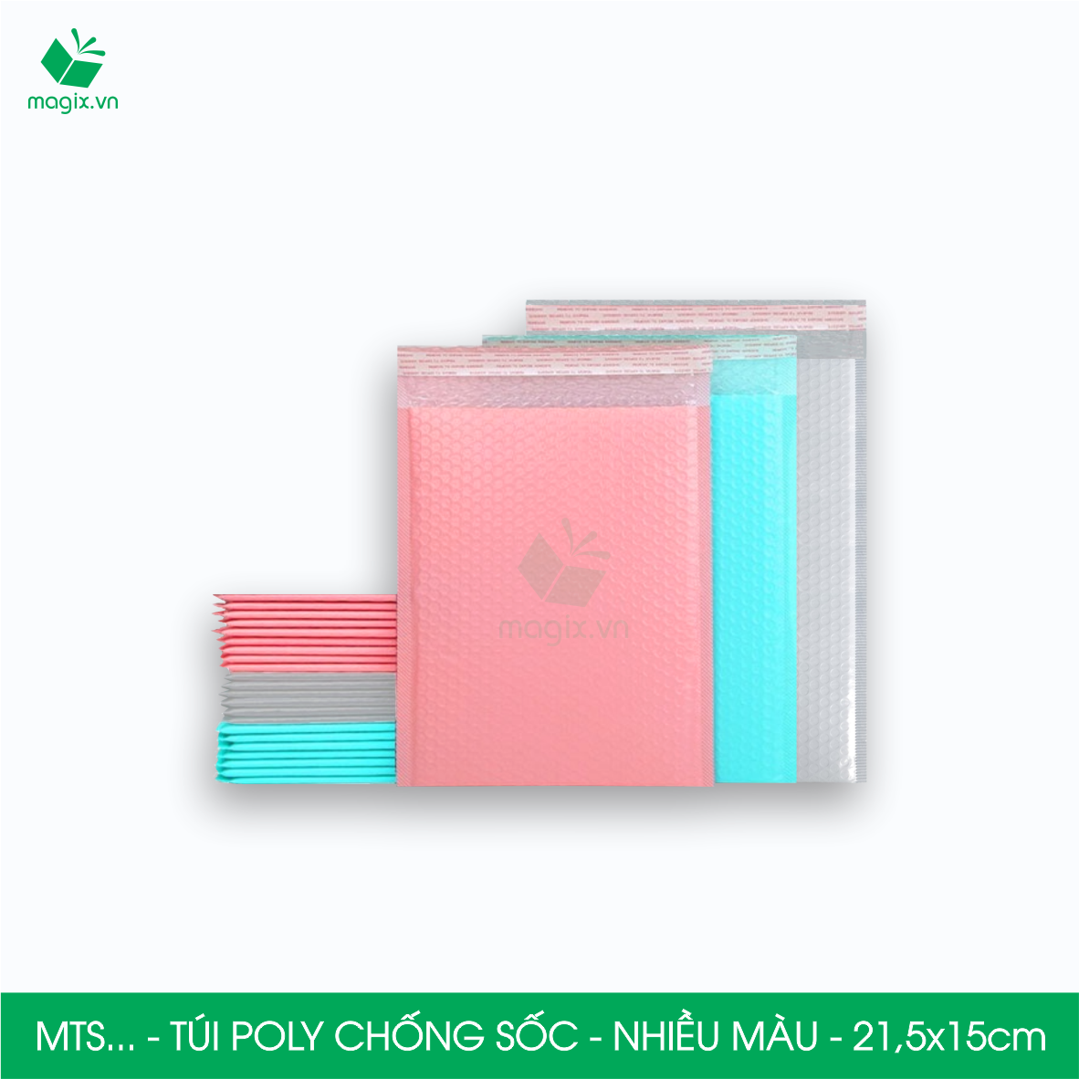 MTS2A MTS2AH - 21.5x15cm - COMBO 25 TÚI GÓI HÀNG CHỐNG SỐC BỌC BÓNG KHÍ - NHIỀU MÀU