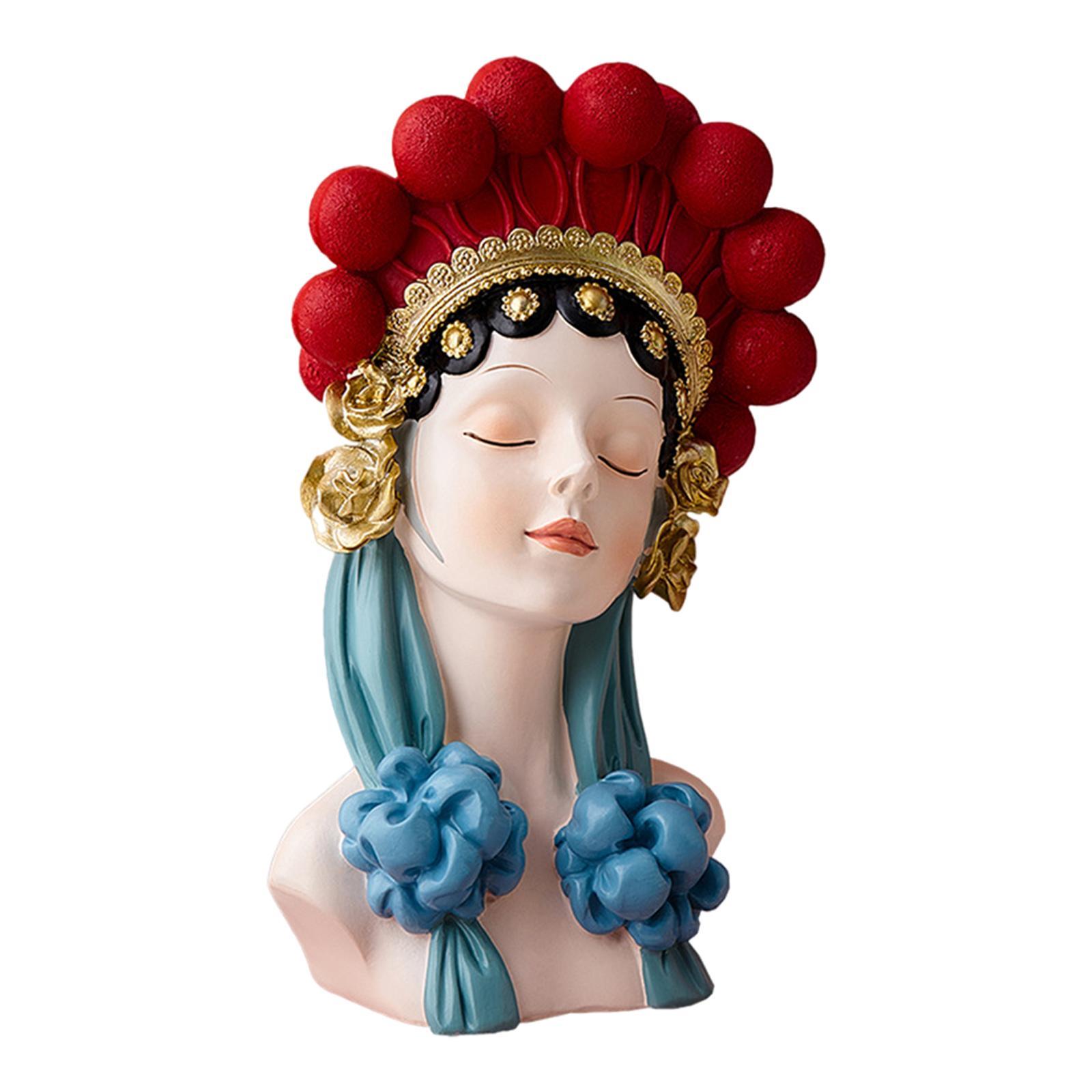 Peking Opera Doll Statue Figurine Sculpture for Fireplace Tabletop Bookcase