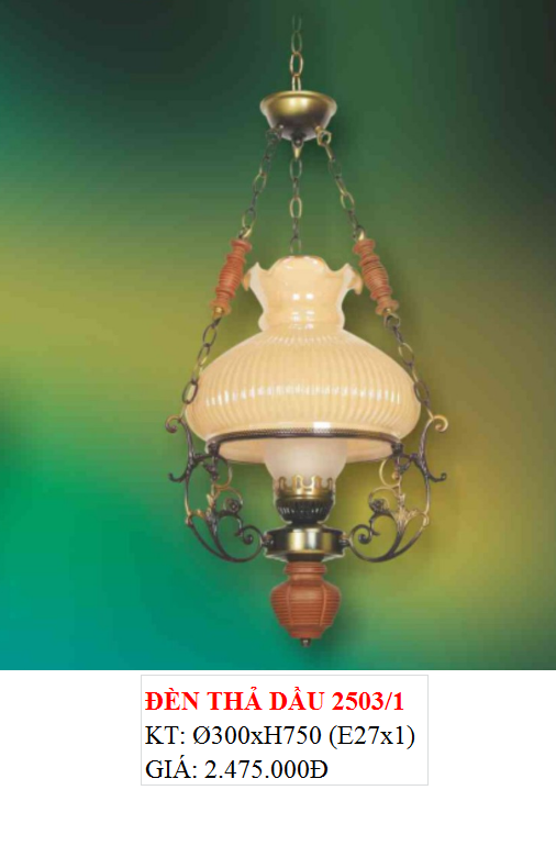 Đèn thả 1 bóng cho nhà cổ