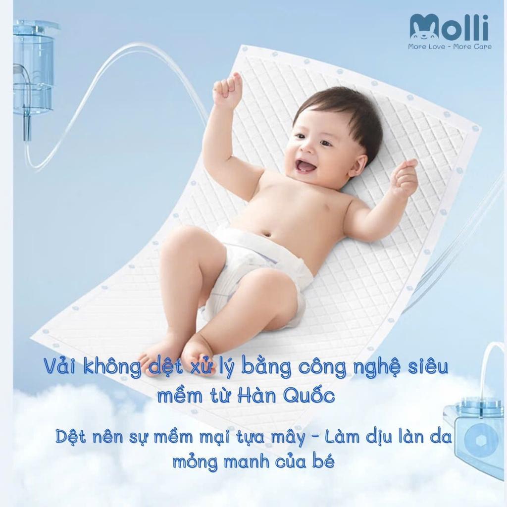 [Bán Lẻ] TẤM LÓT CHỐNG THẤM MOLLI DÙNG 1 LẦN CHO MẸ SAU SINH VÀ BÉ SƠ SINH, TẤM LÓT THAY TÃ - Size M (33*45cm)