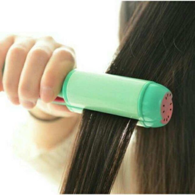 Máy duỗi kẹp tóc mini Kemier hình trái cây siêu kute