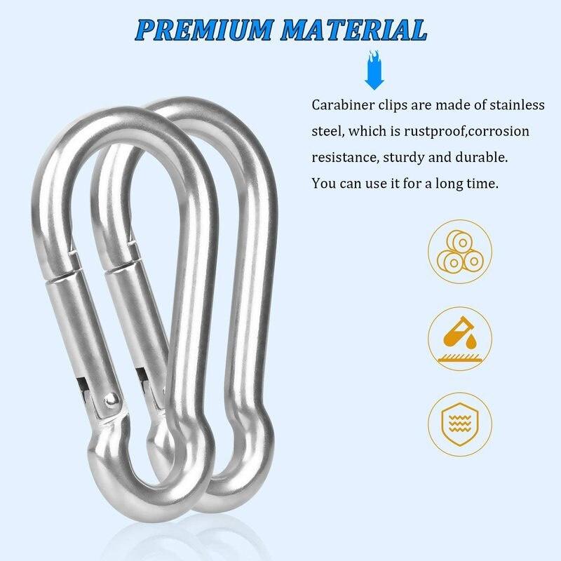 20pcs Mini Carabiner Keychain Alluminum Alloy D-ring Buckle Spring Carabiner Snap Hook Clip Keychains Outdoor Camping Daily Use