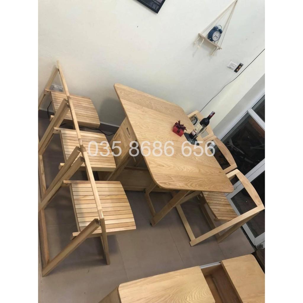 BÀN ĂN THÔNG MINH GỖ SỒI TỰ NHIÊN – BẢO HÀNH 2 NĂM