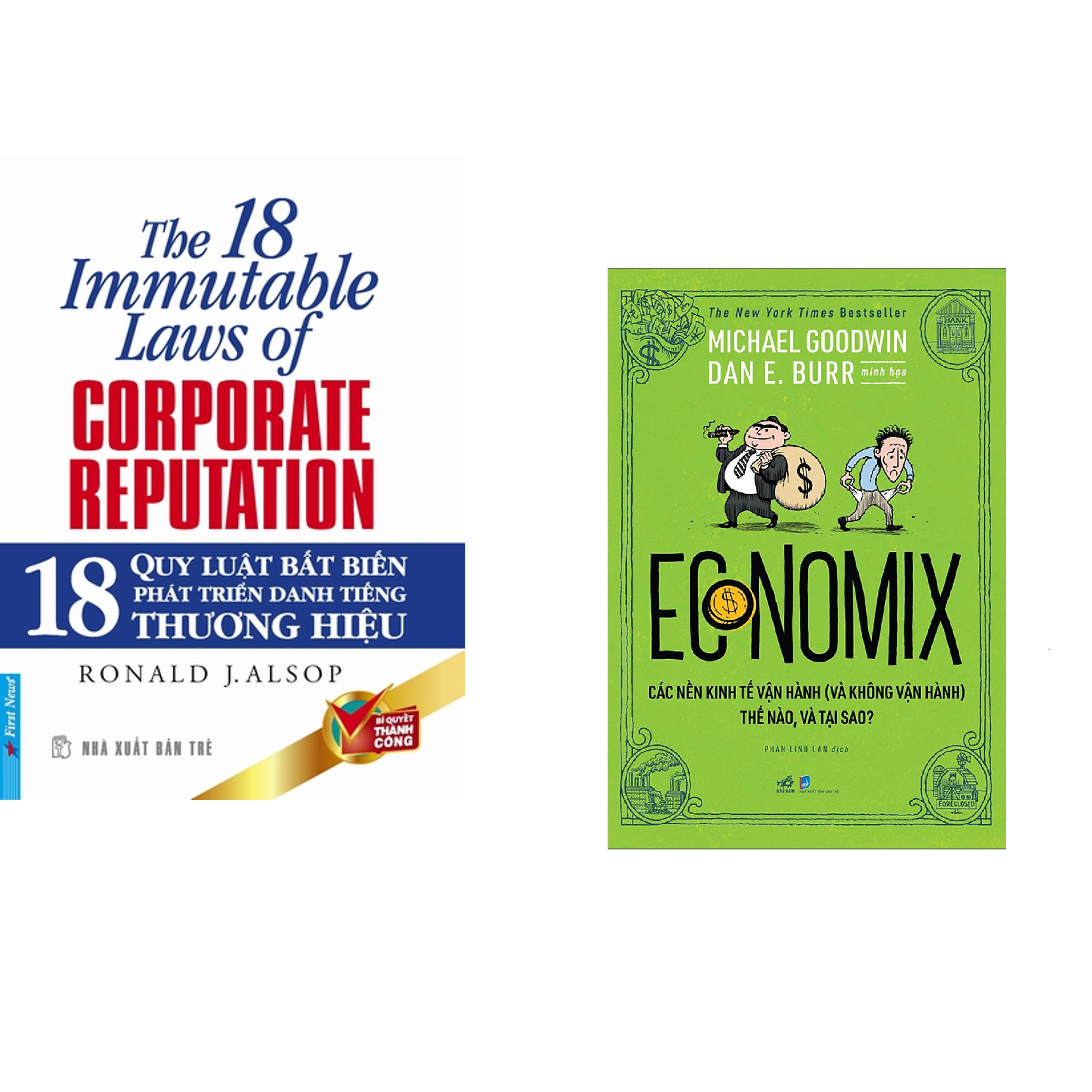 Combo 2 cuốn sách: 18 Quy Luật Bất Biến Phát Triển Danh Tiếng Thương Hiệu + Economix