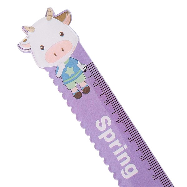 Thước Kẻ Nhựa 15cm Có Răng Cưa - Spring