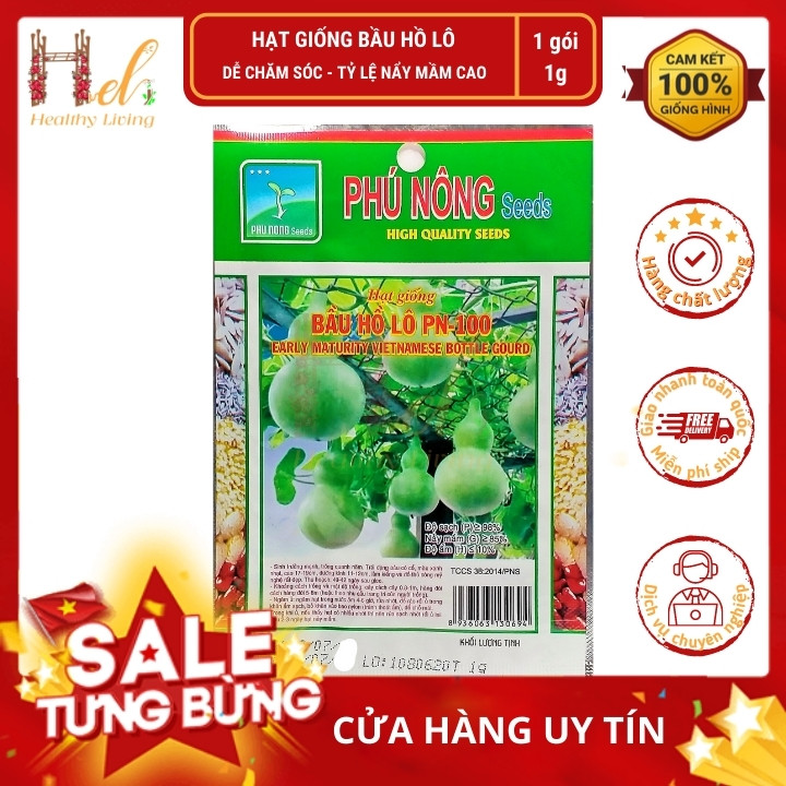 PN - Hạt Giống Bầu Hồ Lô - Trồng Rau Xanh Rau Sạch Organic Bằng Đất Sạch, Mùn Dừa Và Phân Bón Hữu Cơ