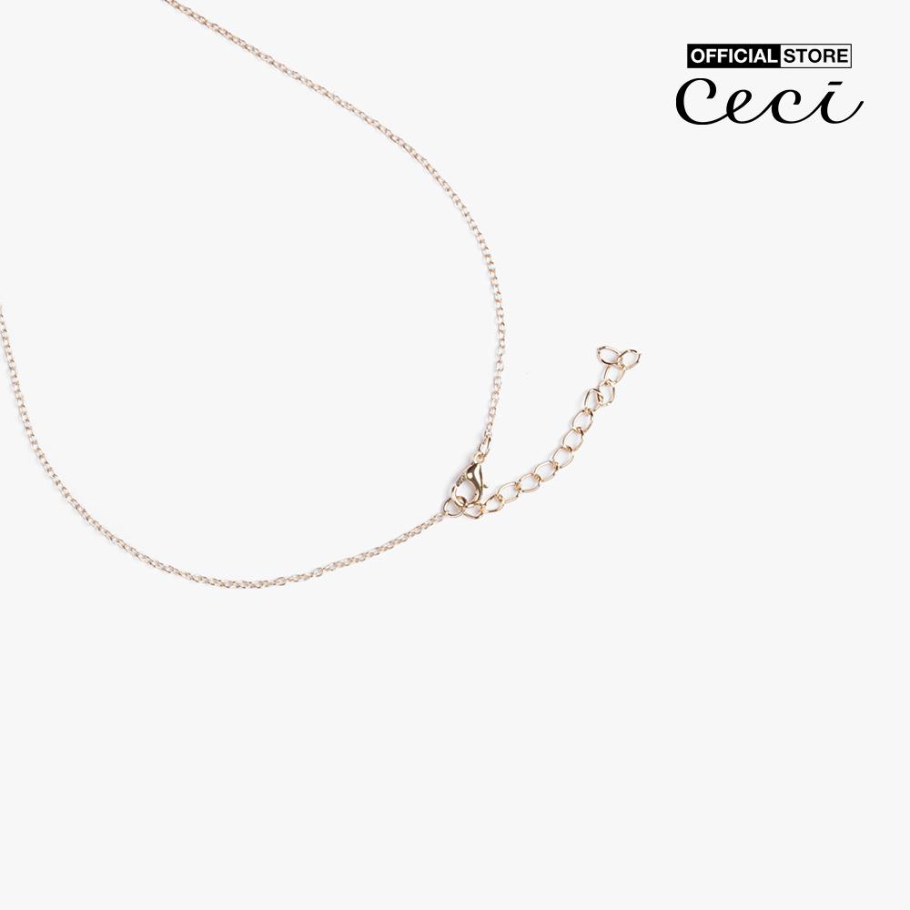 CECI - Dây chuyền nữ dạng chuỗi xích nhỏ phối mặt đá trái tim CC4-01000240