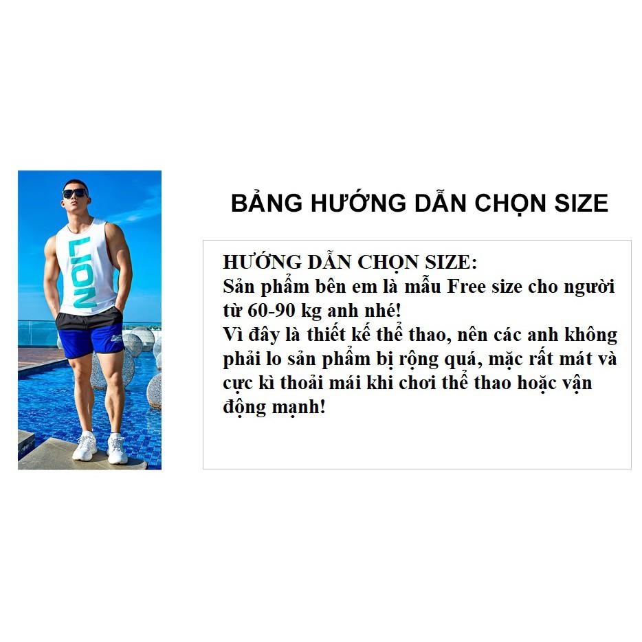 Áo ba lỗ nam, áo thun 3 lỗ thể thao nam, tập gym, form rộng đẹp, cotton đàn hồi tốt - Freesize từ 65-90kg