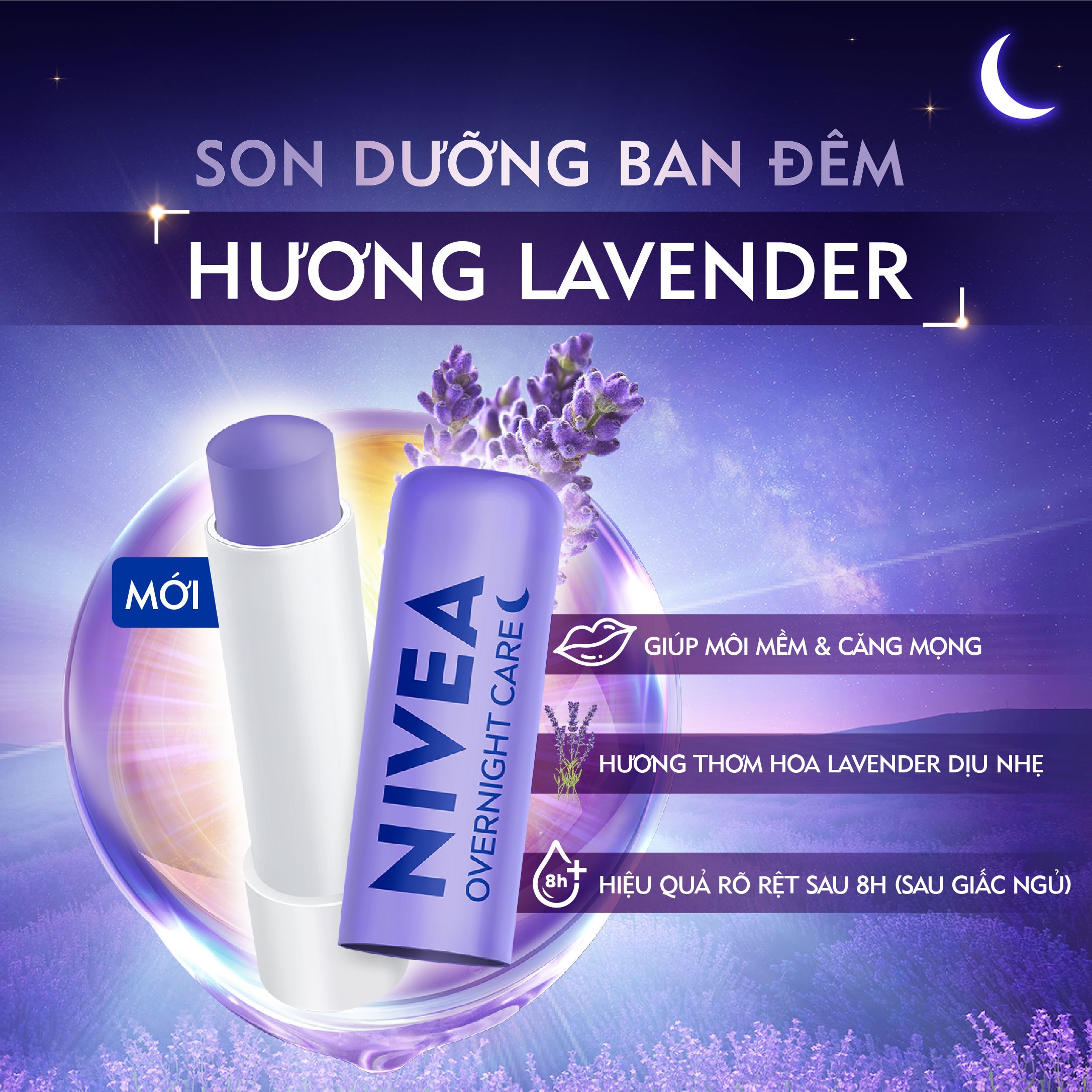 Son Dưỡng NIVEA Ban Đêm Hương Lavender - 88068