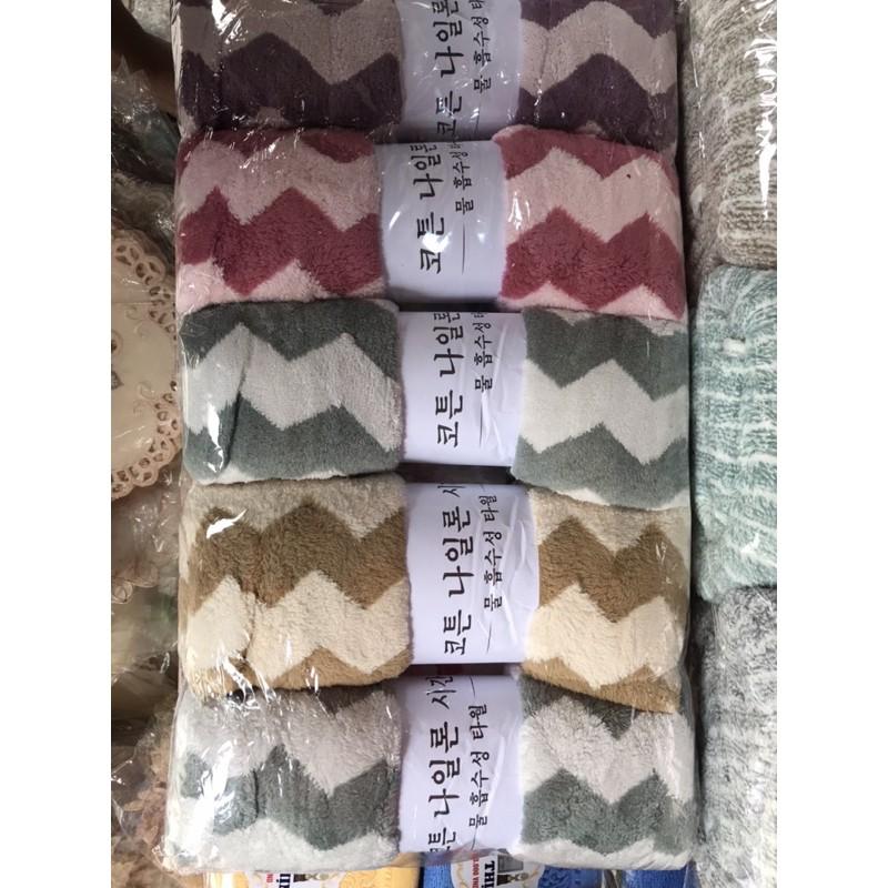 Khăn Mặt, Khăn Gội, Khăn Tắm Lông Cừu Hàn Quốc Siêu Thấm Hút- Bán Lẻ 1 Cái - Khăn Xuất Hàn