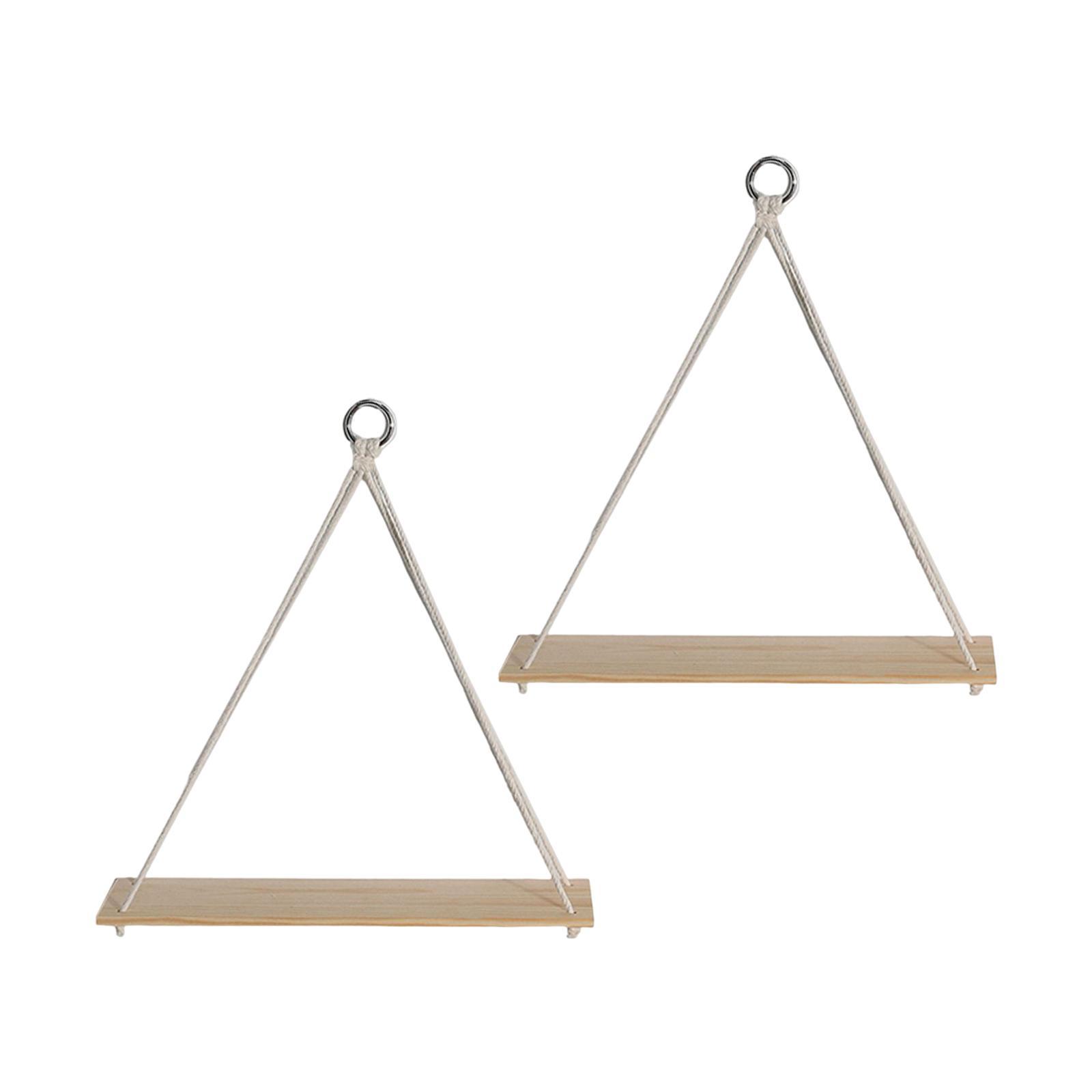 Hanging Shelf for Wall Rack Planter Shelf Wooden Shelf White for Living Room