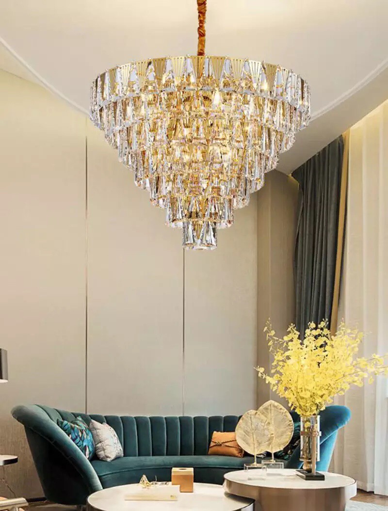 Đèn chùm pha lê cao cấp thiết kế sang trọng trang trí phòng khách, nhà hàng, khách sạn, quán cafe TPL-6839/800-RD