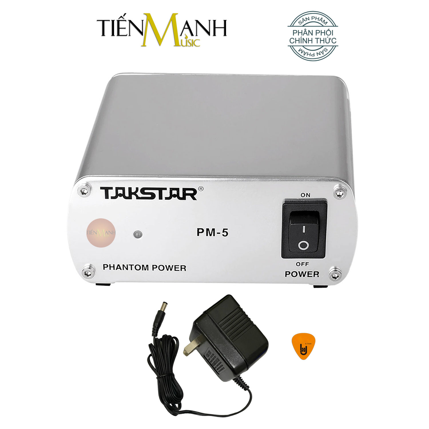 Hình ảnh Takstar PM-5 - Nguồn Phantom 48V Cho Micro Condenser Phòng Thu Studio PM5 Mic Microphone Hàng Chính Hãng - Kèm Móng Gẩy DreamMaker