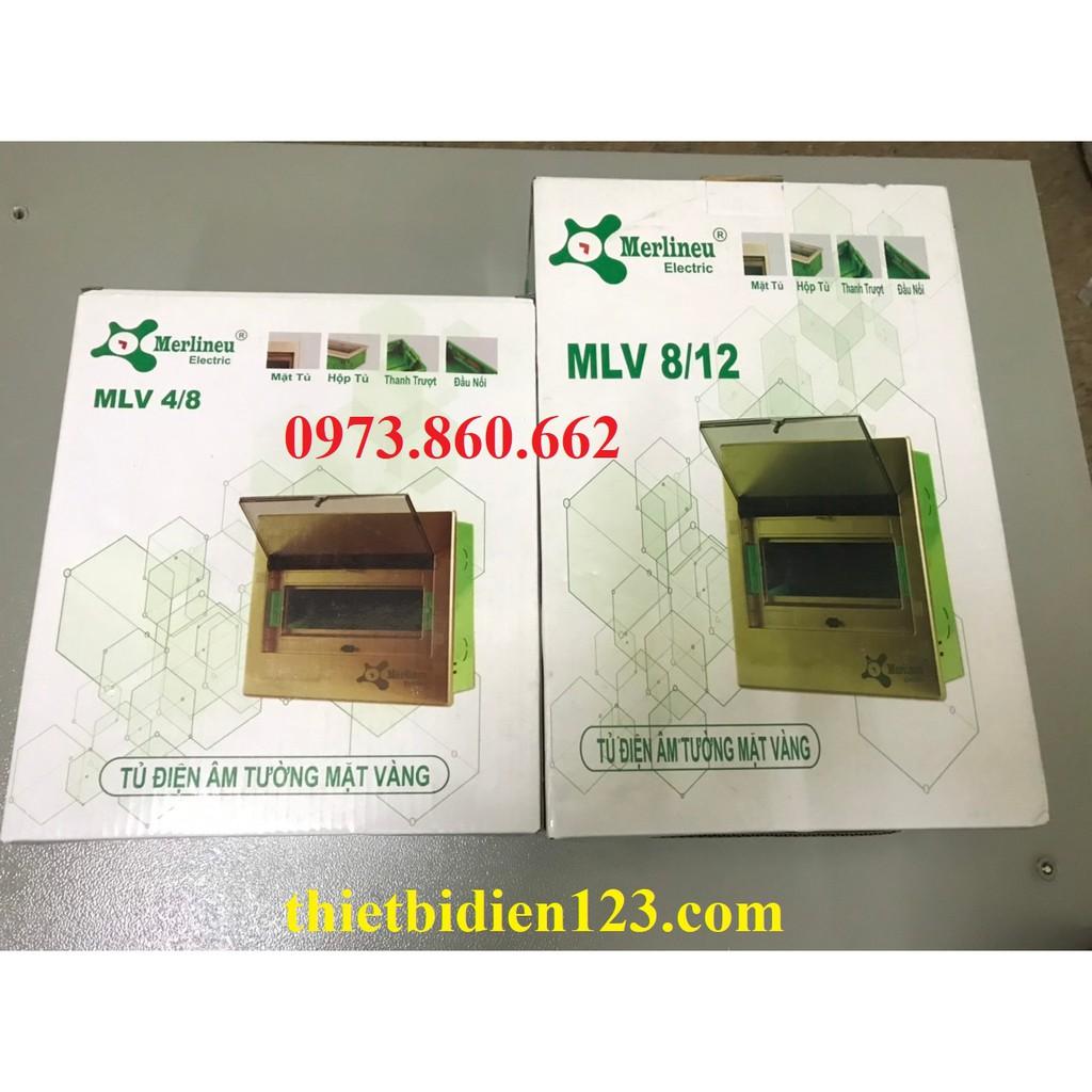 Tủ điện âm tường cao cấp Merlineu đế sắt 8 vị trí - 12 vị trí