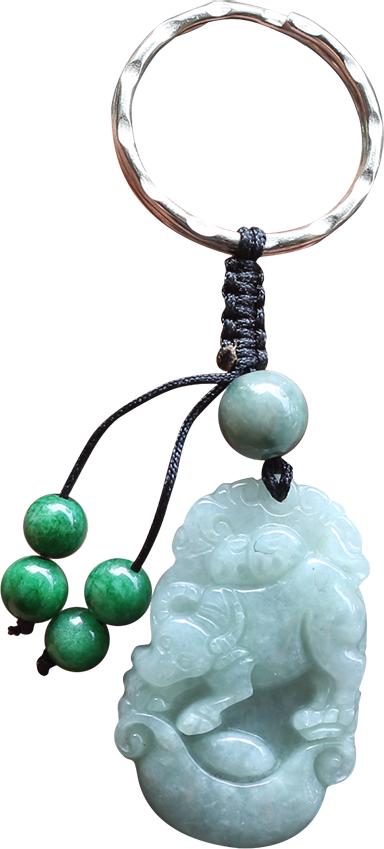 Móc Khóa 12 Con Giáp Đá Cẩm Thạch Tuổi Sửu Ngọc Quý Gemstones MK21