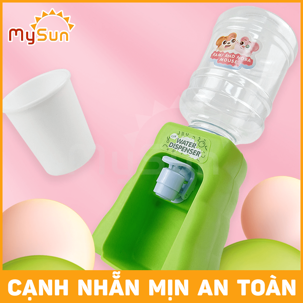 Đồ chơi bình nước mini cho bé cute dễ thương bằng nhựa giá rẻ MySun