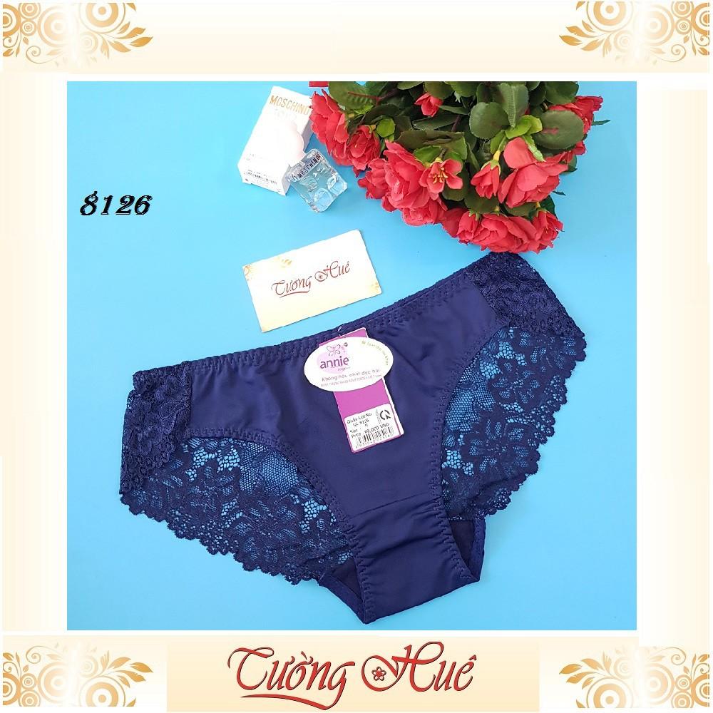 Quần lót nữ annie QE 8126 trơn phối ren phía sau.