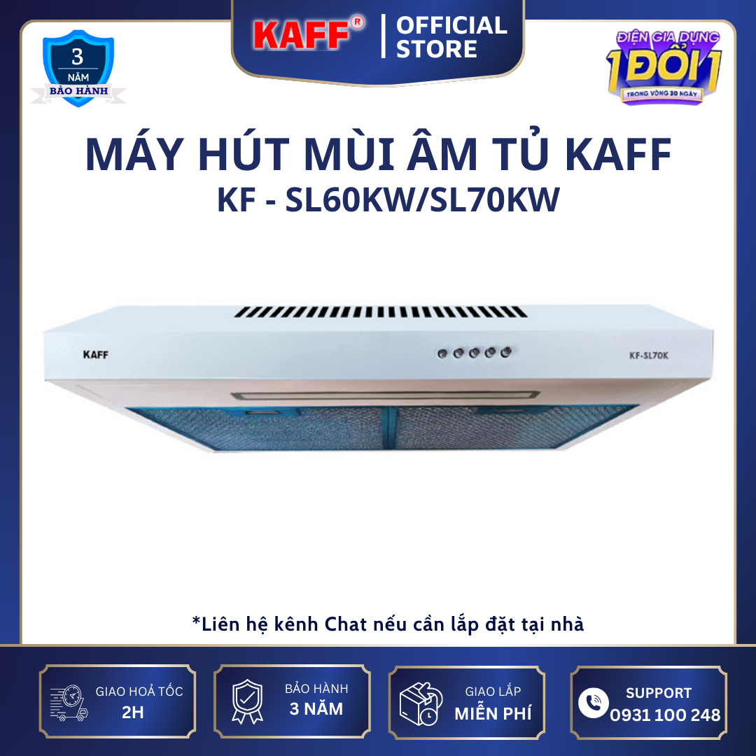 Máy hút mùi âm tủ 700mm KAFF KF-SL70KW - Hàng Chính Hãng