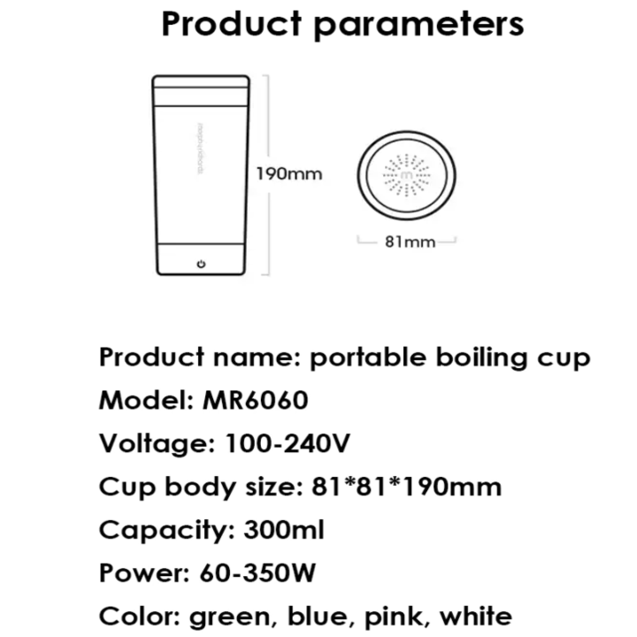 Bình đun nước kiêm giữ nhiệt cao cấp Morphy Richards MR6060 công suất 350W, dung tích 350ml - Hàng Nhập Khẩu