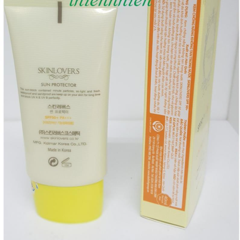 Kem chống nắng Skinlovers Sunprotec SPF50+/PA+++ - giúp nâng tone không tan trong nước 40ml