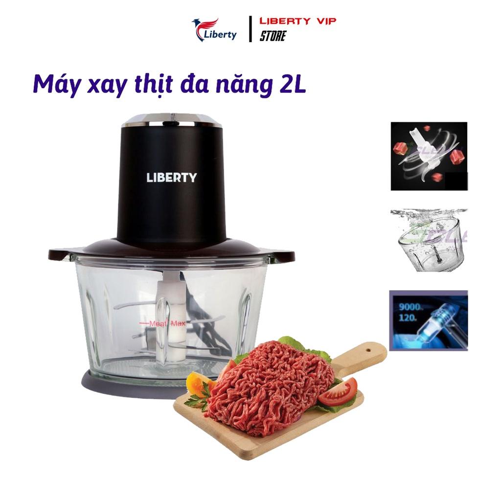 Máy xay thịt đa năng Liberty dung tích 2L cối thủy tinh kháng khuẩn công suất lớn 350W bảo hành 1 năm - Hàng chính hãng