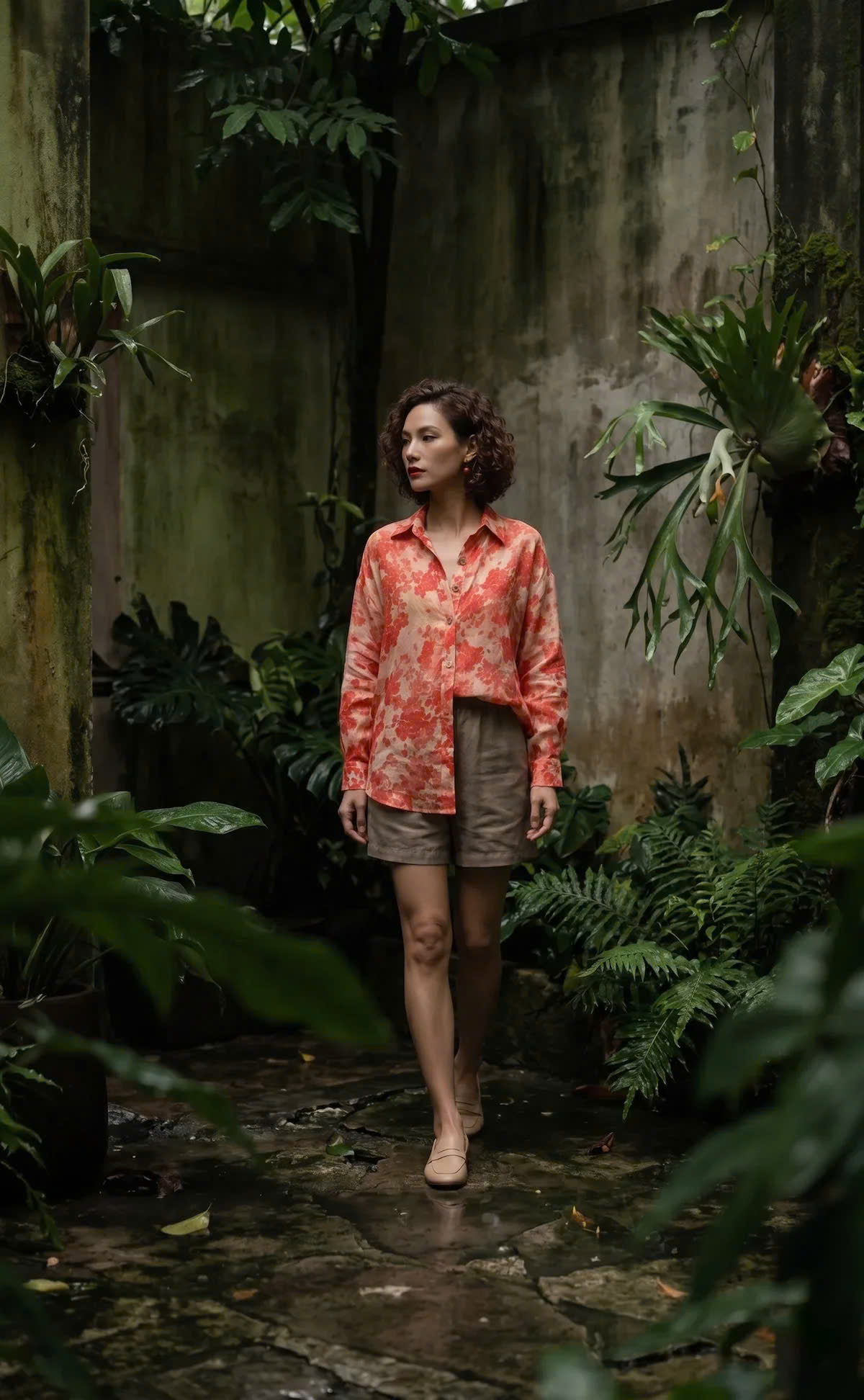 Áo Sơ Mi Dáng Rộng Oversize Gai Xanh Ramie Thanh Minh Top175 Thời trang Hity
