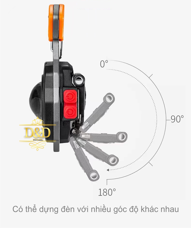 Đèn pin sạc mini siêu sáng LED-COB đa năng mẫu mới