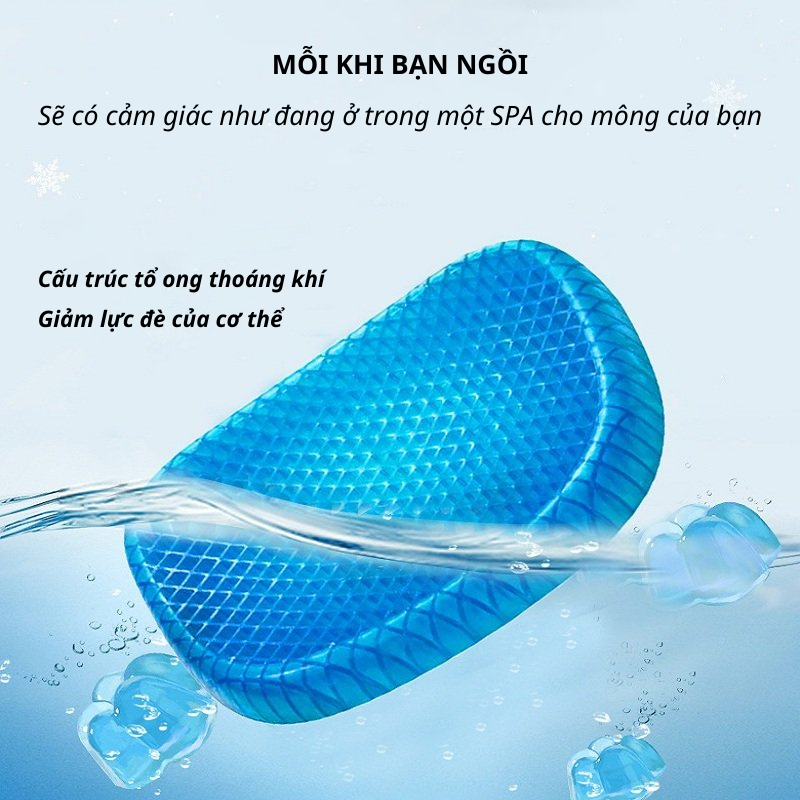 Đệm Lót Ghế - Đệm Lót Mông Massage FATO (Kèm túi đựng) - Chất liệu TPE - Hỗ trợ giảm đau mỏi cho văn phòng - giảm stress - Món quà sức khỏe cho gia đình