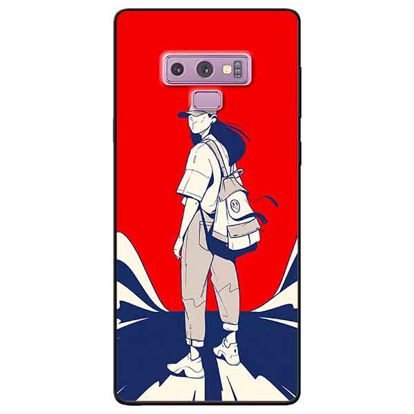 Ốp lưng in cho Samsung Note 9 Mẫu Cô Gái Đội Nón